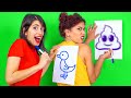 IDE DIY PESTA SERU || Tantangan Gambar di Punggung! Game Pesta oleh 123 GO! CHALLENGE