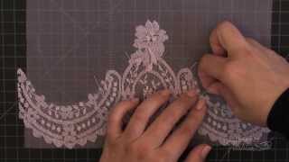 How to Make a Lace Applique using Blanket Hand Stitch Technique