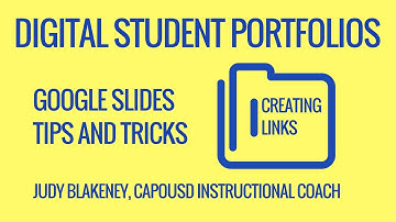 Digital Portfolio GSlides Creating Links