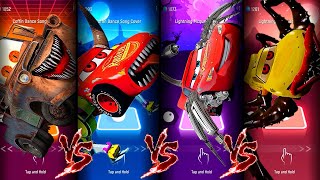 Cars Mater Exe vs Lighting McQueen Eater vs Spider Lighting McQueen vs Cruz Ramirez Eater Tiles Hop