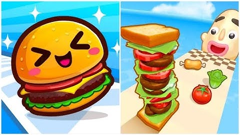 Sandwich Run Vs Food Runner🍔🍔🧅 Walkthrough All New New Max Tiktok Mobile Gameplay DF9036