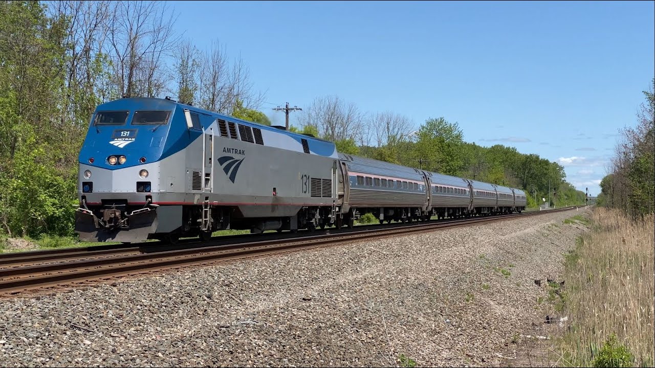 Amtrak 63 (Maple Leaf) Races Through Jordan, NY (5/25/23) [4K60] - YouTube