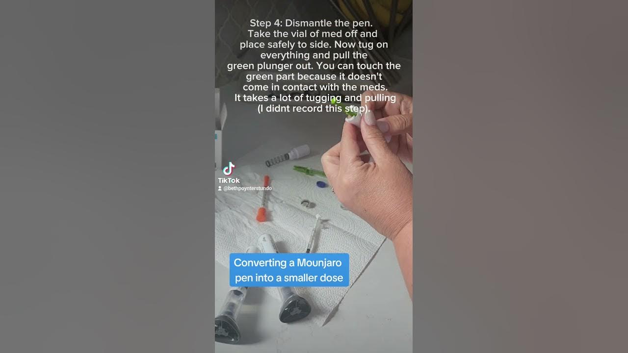 How to take apart a Mounjaro Pen. Lowering dose of Mounjaro pen. YouTube