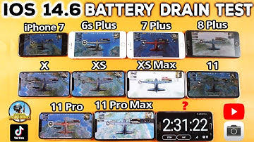IOS 14.6 Battery Drain Test | 6s+ vs 7 vs 7 Plus vs 8 Plus vs X vs XS Max vs 11 vs 11 Pro vs Pro Max