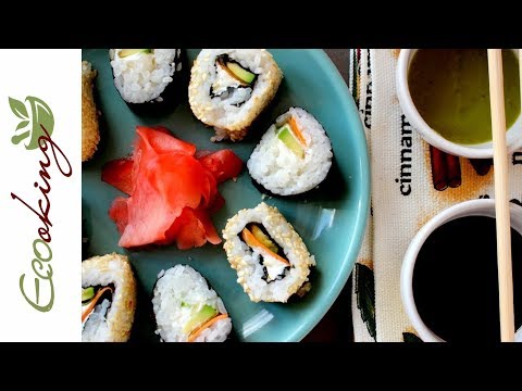 Очень вкусные и простые Суши Роллы (вегетарианские) / 2 способа приготовления