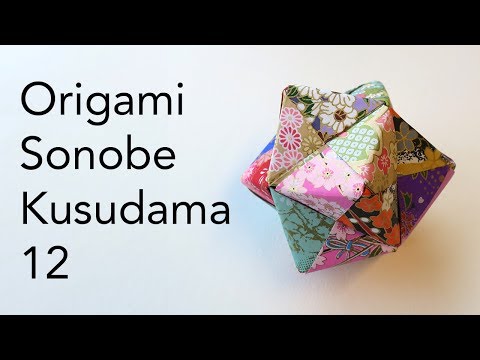 Tutorial para Origami Sonobe Kusudama 12 partes Unit