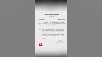 PU B. Ed.  Practical Exam ||Dec. 2022 ||Notification