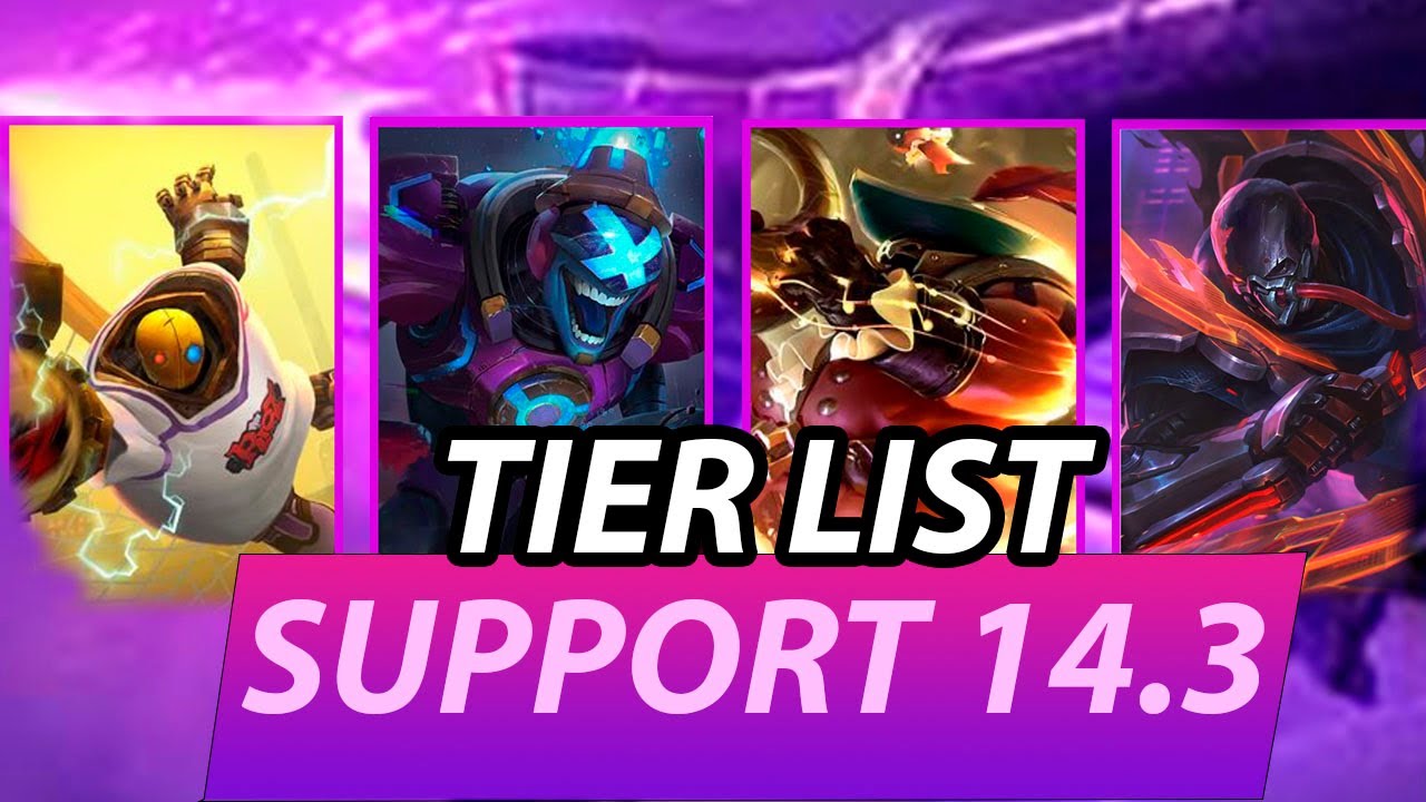 TIER LIST PARCHE 14.3 [LOL 2024] | MEJORES CAMPEONES SUPPORT del META ...