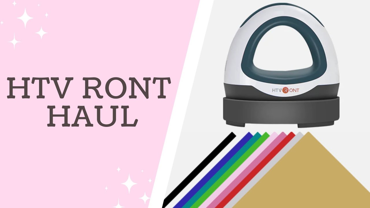 HTVRONT Mini Heat Press and Glitter Heat Transfer Vinyl REVIEW + How to  Make a Makeup bag 