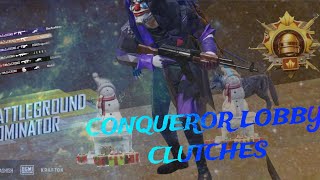 CONQUEROR LOBBY CLUTCHES🔥 | CLASSIC FULL RUSH GAMEPLAY WITH ASHI CREATION |@BattlegroundsMobile_IN