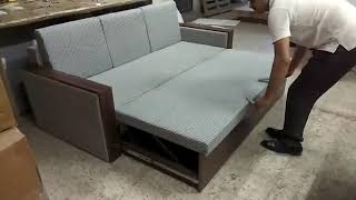 Three Seater Sofa Cum Bed Made By Plywood