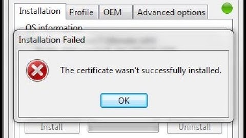 The certificate wasn