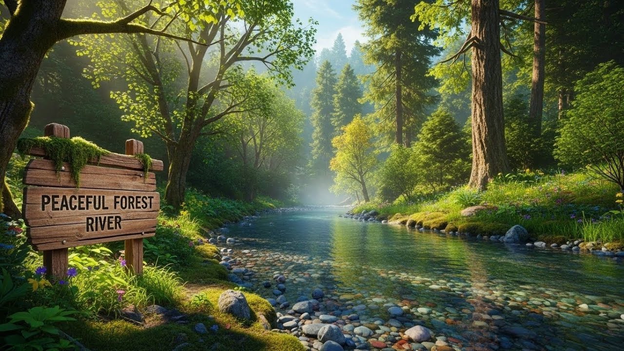 Flowing River Water 🌊 Gentle Stream Sound for Sleep, Focus, and Relaxation #348