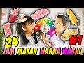 24 JAM MAKAN SEMUA WARNA Yang Ditunjuk Mystery Wheel Challenge 1| Kuliner Anak Lucu| CnX Adventurers