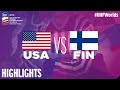 USA vs. Finland - Game Highlights - #IIHFWorlds 2019