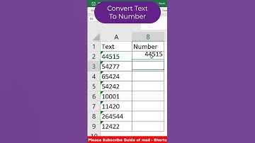 Text to number convert | #ytshorts #shorts |convert text into number format in excel in Hindi