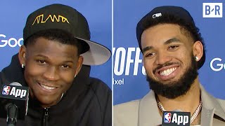 Anthony Edwards & Karl-Anthony Towns Talk Win vs. Nuggets in Game 7 | 2024 NBA Playoffs screenshot 5