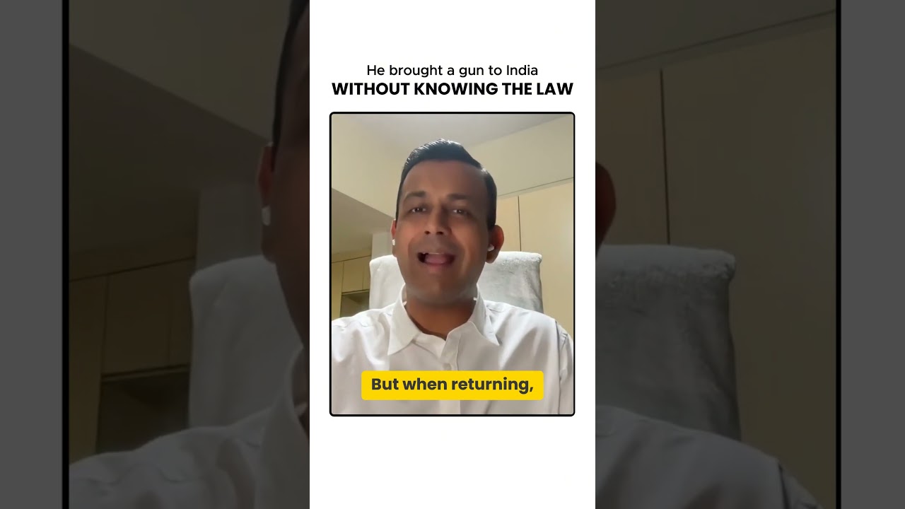 He brought a gun to India without knowing the law