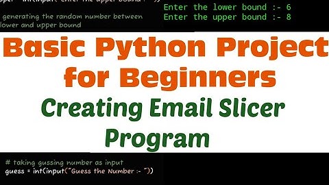 Email Slicer in Python || Python Basics for Beginners