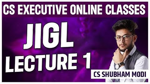 🔴 JIGL Video Lecture I CS Executive Online Classes I  Civil Procedure Code Lecture | CS Shubham Modi