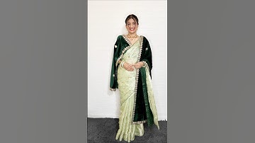 Sree with shawl #saree #rekhamishra #sareedraping