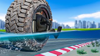 Which wheel can survive the deepest water in GTA 5?