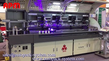 S104M 3 Color Plastic Bottles Silk Screen Printing Machine for Oval Bottles Printing