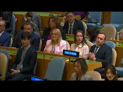 Выступление постпреда Республики Молдова при ООН Георге Леуки на Генассамблеее ООН
