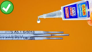 Works like Magic! Pour super GLUE onto the WELDING ELECTRODES and admire the results!