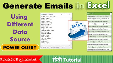 How to Generate Email Addresses in Excel using Power Query