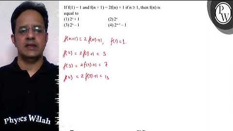 If \( f(1)=1 \) and \( f(n+1)=2 f(n)+1 \) if \( n \geq 1 \), then \...