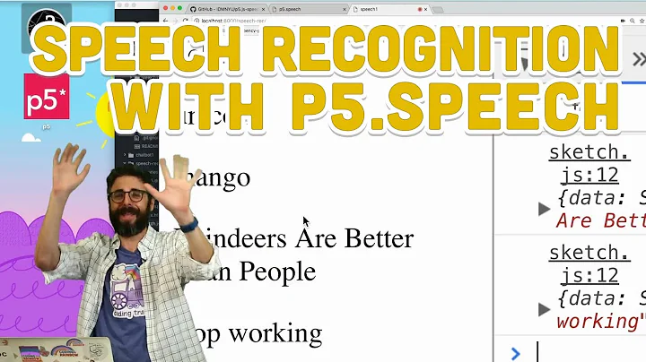10.4: Speech Recognition with p5.Speech - Programming with Text