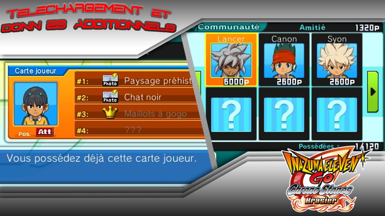 Inazuma Eleven Go Chrono Stone Mot De Passe