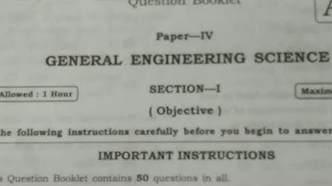 BPSC AE Previous year solution||General Engineering Science Previous Year||Bpsc Ae Paper-4