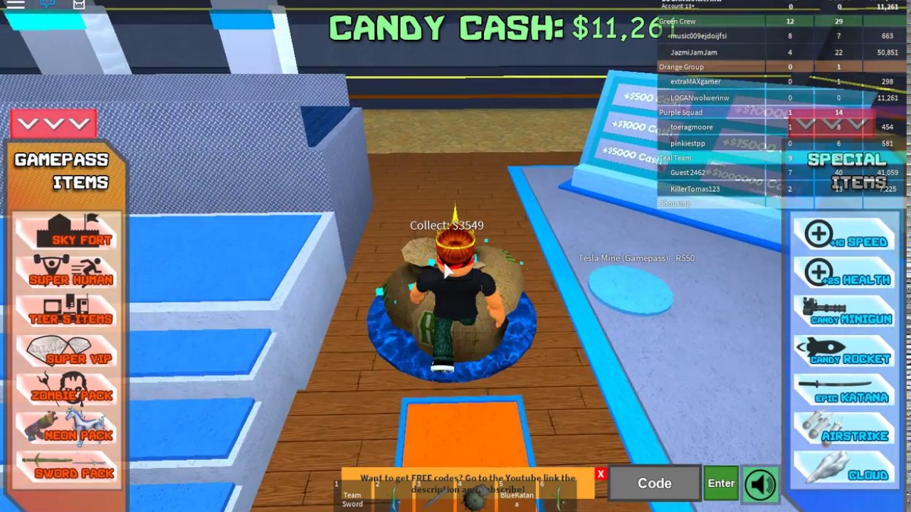 Roblox Comando Codigo De Dinheiro Para Candy Tycoon 2 Player Remastered Youtube - roblox comando codigo de dinheiro 30 k 30 000 candy