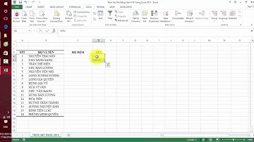Hai April | Tách Họ Tên Bằng Flash Fill Trong Excel 2013