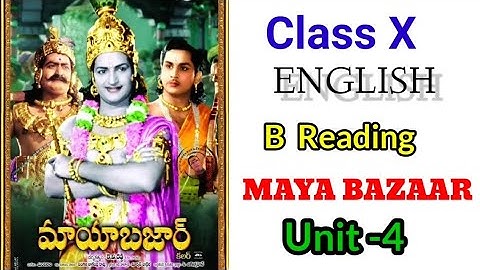#MAYABAZAAR  B.Reading Unit -4    Films and Theatre
