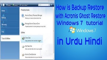 How is Backup Restore with | Acronis Ghost Restore | Windows 7  tutorial | in Urdu Hindi