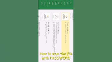 Excel Tips#2 How  to set password in Excel workbook | #excel #exceltutorial #exceltips #exceltricks