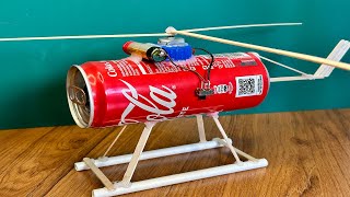 CocaCola Helicopter Homemade DIY project. How to Make Helicopter with DC motor at home.