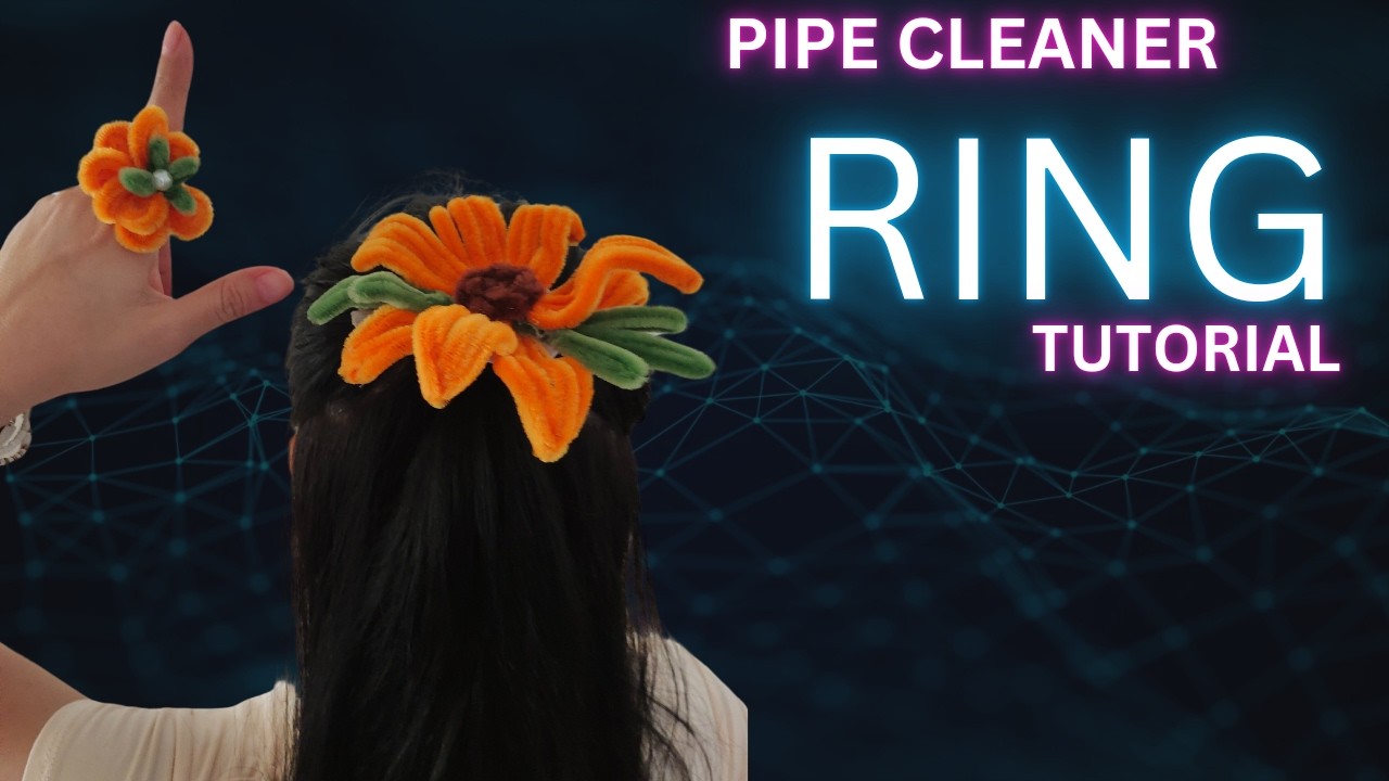 DIY RING FOR KIDS|HOW TO MAKE PIPE CLEANERS FLOWER RINGS - YouTube