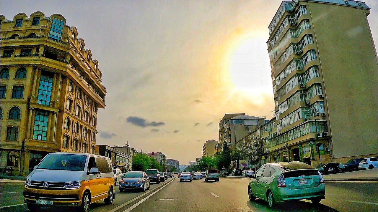 Bakı Küçələri 4k (28 Aprel 2021) Baki Yollari , Kuceleri - Driving Tour ...