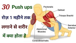 30 पुशअप रोज़ 1 महीने तक लगाने से शरीर में क्या होता है | Benefits of Push ups | पुश अप के फायदे screenshot 2