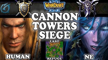 Grubby | Warcraft 3 TFT | 1.29 | HU v NE on Last Refuge - Cannon Towers Siege