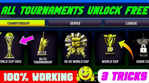 Wcc2 All Tournaments Unlock Trick - 100 % Working ! How to Get Unlock all tournaments in Wcc2 Game 
