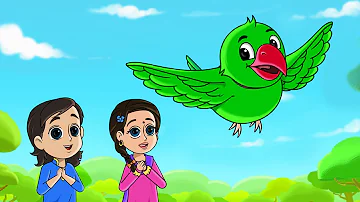 Mera Tota - Main Mittu Tota - मेरा तोता मैं तोता - FunForKidsTV - Hindi Rhymes