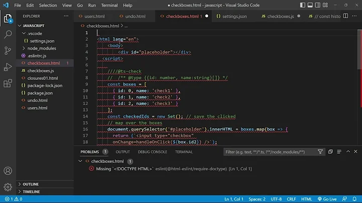 How to use ESLint in VSCode for JavaScript projects