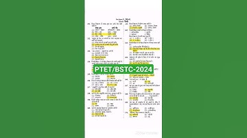 PTET/BSTC EXAM MOST QUESTIONS 2024 #shorts #ptet #bstc #bstconlineclasses #cetexam