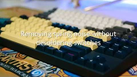 Removing spring noise of keyboard switch without desoldering