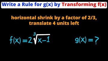 Write a Rule for g(x) by Transforming f(x) | Radical Functions | Eat Pi